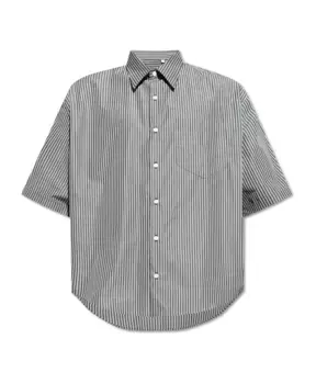 Полосатая рубашка Ami Paris, черный