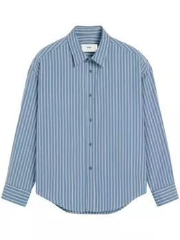 Полосатая рубашка AMI Paris, синий