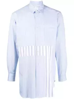 Полосатая рубашка асимметричного кроя Comme Des Garons Shirt, синий