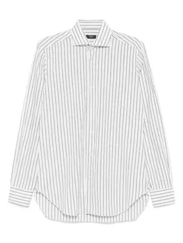 Полосатая рубашка Barba, белый