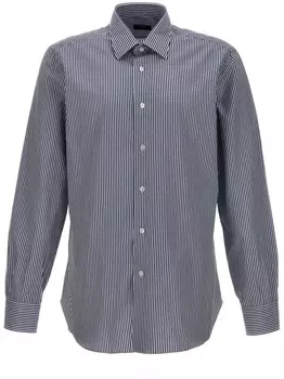 Полосатая рубашка Barba, синий