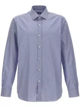 Полосатая рубашка Barba, синий