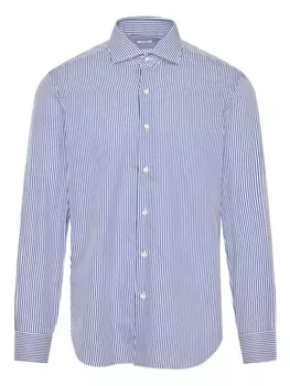 Полосатая рубашка Barba, синий
