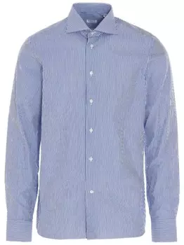 Полосатая рубашка BORRIELLO NAPOLI, синий