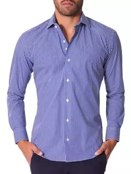 Полосатая рубашка Чарли Bertigo, темно-синий