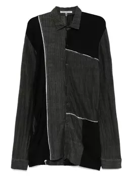 Полосатая рубашка CHIAHUNG SU, зеленый