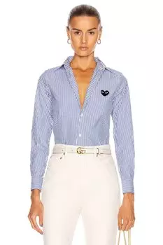 Полосатая рубашка COMME des GARCONS PLAY, синий