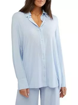 Полосатая рубашка Dani с пуговицами спереди WeWoreWhat, белый