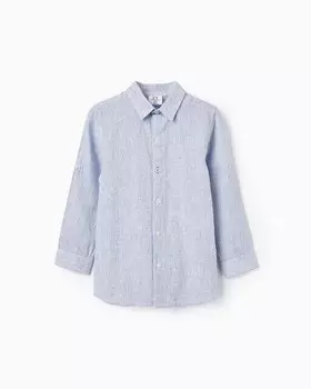 Полосатая рубашка для мальчика с длинными рукавами Zippy, синий