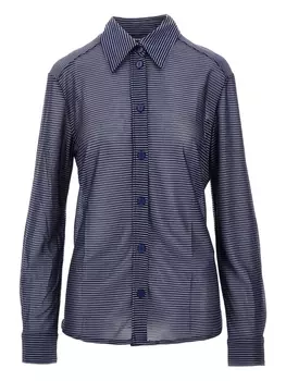 Полосатая рубашка Emporio Armani, синий