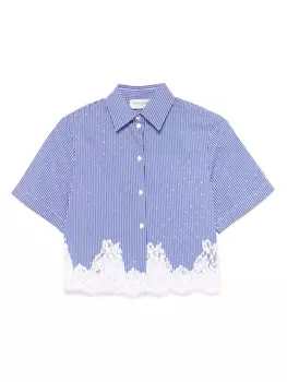 Полосатая рубашка ERMANNO FIRENZE, синий