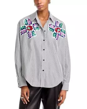 Полосатая рубашка Essentiel Antwerp, черный