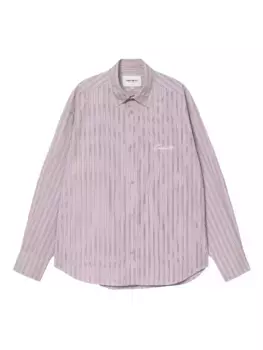 Полосатая рубашка Grimsby с вышивкой CARHARTT WIP, розовый