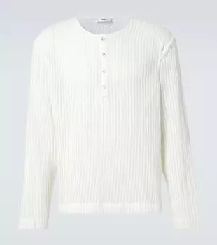 Полосатая рубашка Henley Commas, белый