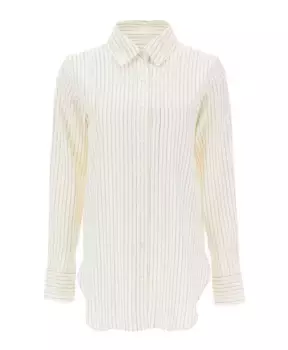 Полосатая рубашка из хлопка Closed, белый