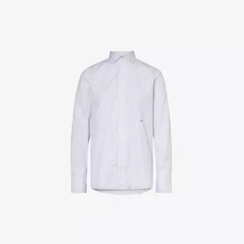 Полосатая рубашка из хлопкового поплина с фирменной вышивкой Hommegirls, цвет 70s stripe