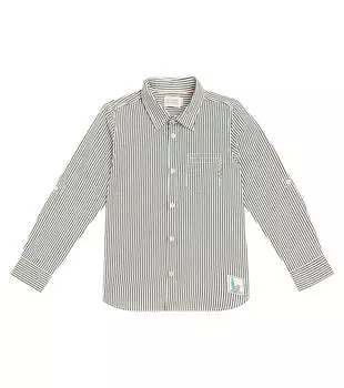 Полосатая рубашка из сирсакера Scotch & Soda, зеленый