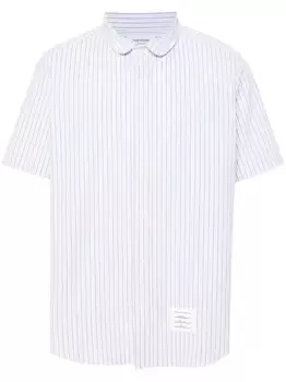 Полосатая рубашка из сирсакера THOM BROWNE, синий