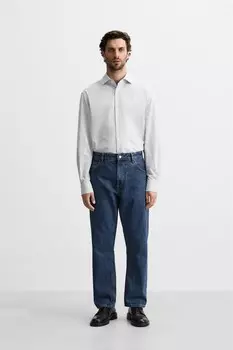 Полосатая рубашка из твила ZARA, цвет stripes