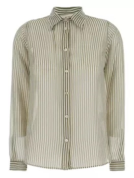 Полосатая рубашка Jucca, зеленый