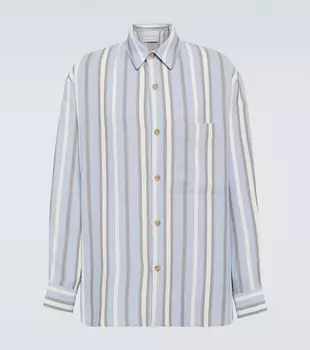 Полосатая рубашка King & Tuckfield, синий