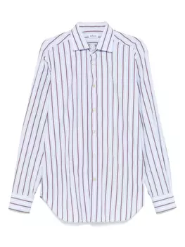 Полосатая рубашка Kiton, синий