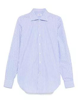 Полосатая рубашка Kiton, синий
