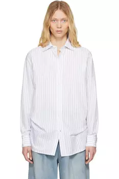 Полосатая рубашка Maison Margiela, белый