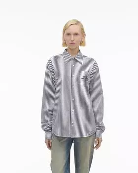 Полосатая рубашка Marc Jacobs, черный/белый
