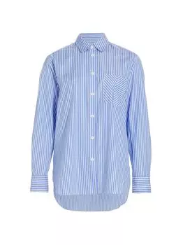 Полосатая рубашка Maxine с пуговицами спереди rag & bone, синий