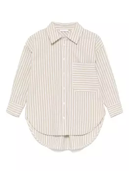 Полосатая рубашка Miss Grant Kids, нейтральный