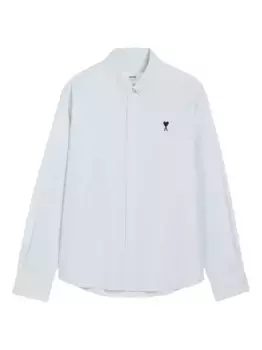 Полосатая рубашка на пуговицах AMI Paris, синий