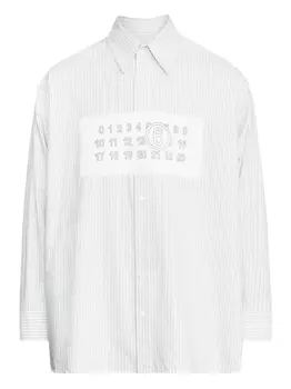 Полосатая рубашка на пуговицах MM6 Maison Margiela, белый