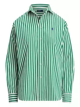 Полосатая рубашка на пуговицах POLO RALPH LAUREN, зеленый