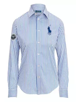 Полосатая рубашка на пуговицах POLO RALPH LAUREN, синий