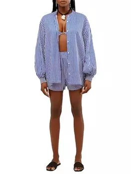 Полосатая рубашка на пуговицах Weworewhat, цвет Coastal Blue