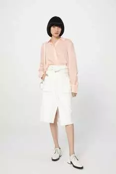 Полосатая рубашка нежного цвета Lily Apparel, розовый