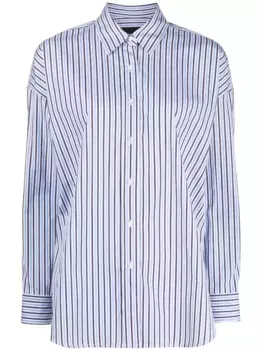 Полосатая рубашка оверсайз Nili Lotan, синий