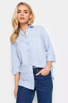 Полосатая рубашка оверсайз Pixiegirl Petite, синий