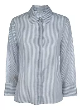 Полосатая рубашка Peserico с рукавом три четверти, синий