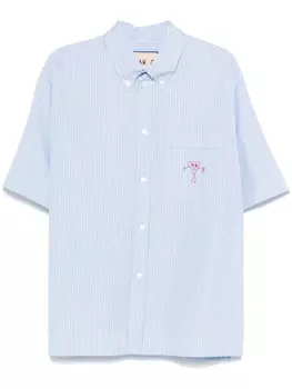 Полосатая рубашка Plan C, синий