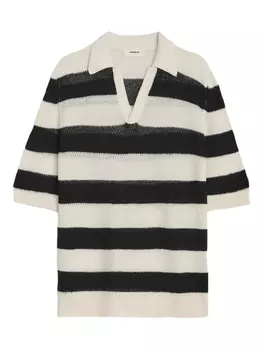 Полосатая рубашка поло A Paper Kid, нейтральный