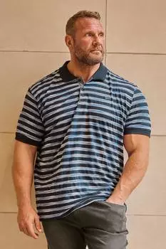 Полосатая рубашка-поло BadRhino, синий