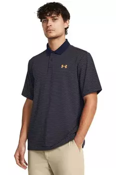 Полосатая рубашка-поло для гольфа Under Armour, синий