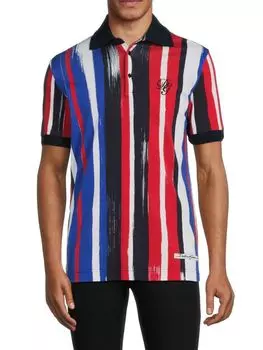Полосатая рубашка-поло Dolce&Gabbana, цвет Red Multi