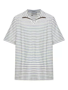 Полосатая рубашка поло Hanro, белый