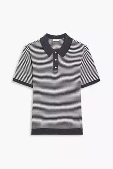 Полосатая рубашка-поло из хлопка ONIA, угольный