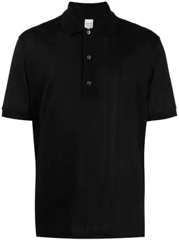 Полосатая рубашка поло из органического хлопка Paul Smith, черный