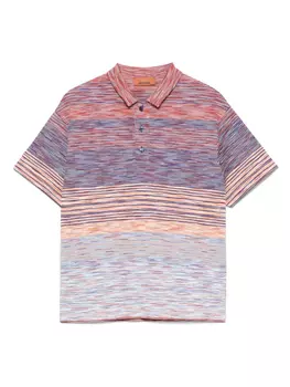 Полосатая рубашка поло Missoni Kids, синий