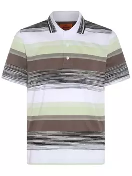 Полосатая рубашка-поло Missoni, зеленый